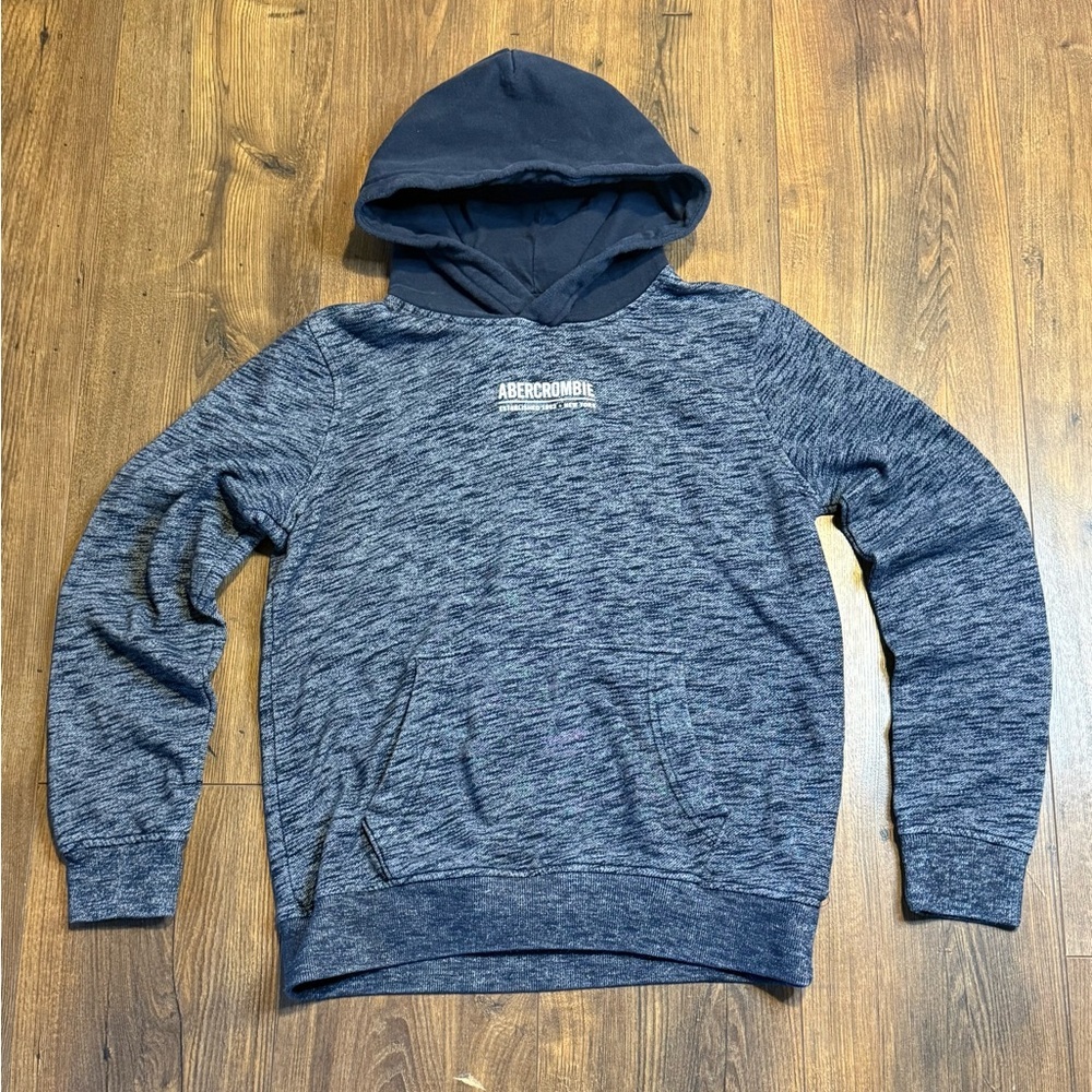 Abercrombie Kids Boy’s Heathered Blue Hoodie
